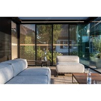 Pergola motorisée Gazebo bioclimatique en aluminium avec lumières LED Toit à persiennes Portes coulissantes en verre Patio Gazebo Pergola