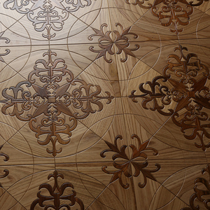 Pavimento in Legno con Design Artistico in Teak e Quercia, <span class=keywords><strong>Parquet</strong></span> Decorato a Motivi - Product Image 5