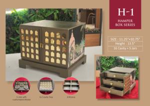 Handmade <b>Hamper</b> <b>Box</b> Series Wooden Rectangular Storage <b>Box</b> Handmade With Inlay Design 16 Cavity 5 Jars Folk Art Home Decoration - Product Image 2