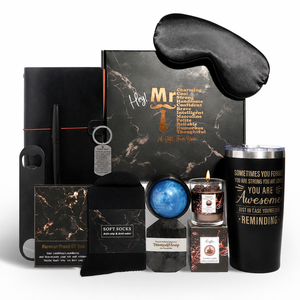 Set de Regalo de Lujo para Hombre, Libreta Negra, Bolígrafo, Vaso, Vela, Logotipo Personalizado, Caja de Regalo Exquisita para Él, <span class=keywords><strong>Novio</strong></span>, Esposo - Product Image 1