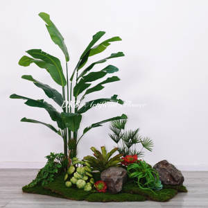 Grande décoration douce pour hall d'exposition d'hôtel, décoration intérieure, aménagement paysager, plantes, décoration intérieure, plante d'intérieur - Product Image 4