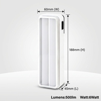 Lampu Mini Portabel Baru Dua Tabung LED USB AC 110-240 v Pengisian Daya Baterai Isi Ulang untuk Rumah
