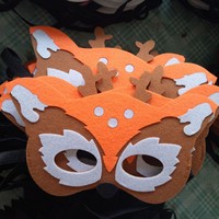 Men Cartoon Animal Felt Eye Mask Halloween Crazy City Festival Show Model 008