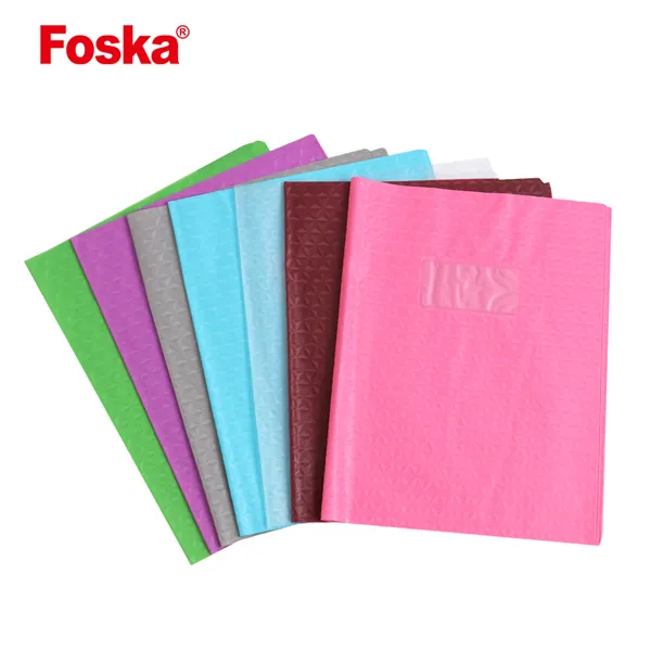 Foska โรงเรียนที่มีสีสัน Soft PVC การออกกำลังกายปกหนังสือ