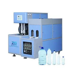 Semi Automatic 2 Cavity PET Bottle Blowing Blow Molding Machine 500ml Plastic Bottle Manufacturing Machine