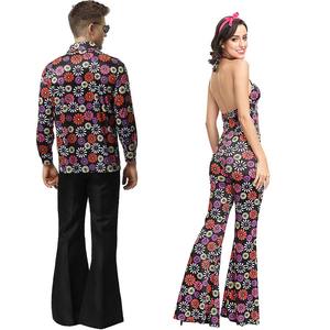 Costume de fête d'Halloween pour couples, paix, amour, fleurs, puissance, hippie, YTHC-020 - Product Image 3