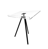 Support de livre en acrylique transparent avec base trépied, support de lecture réglable pour livres et tablettes