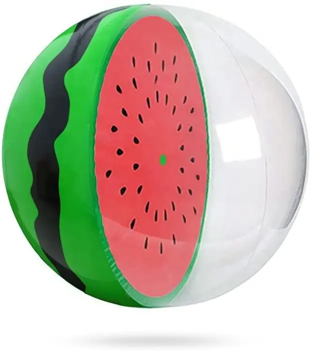 Aufblasbarer 3D Beach Ball Sommer Outdoor Aktivität Wassermelone Transparent Beach Ball Spielzeug Für Erwachsene Kinder Beach Lake Swimming Pool