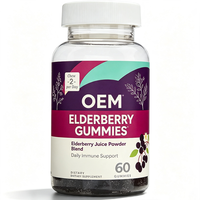 Gummies d'églantier OEM, mélange de poudre de jus d'églantier, complément alimentaire immunitaire quotidien, 60 unités, marque privée