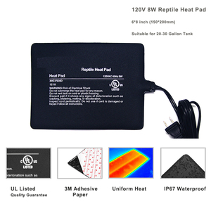 Nuevo Terrario para Reptiles, Alfombrilla Térmica para Reptiles, Controlador de Termostato, 100-240V, 6x8 Pulgadas, Ecológico - Product Image 5