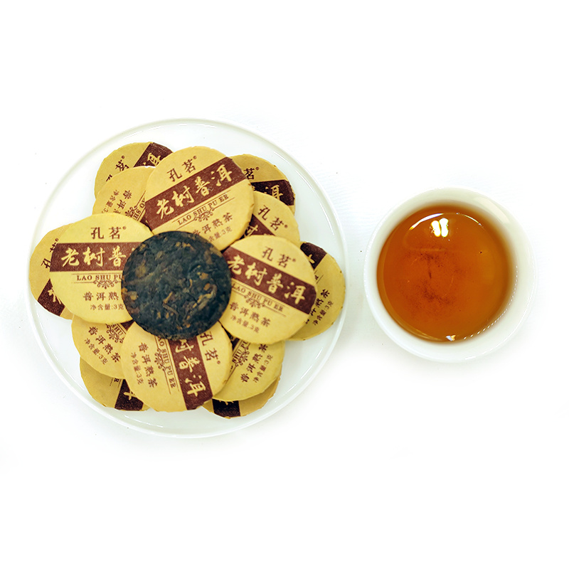 Органический чай Pu'Er, портативная упаковка, частная марка, старый спелый чай Pu'Er