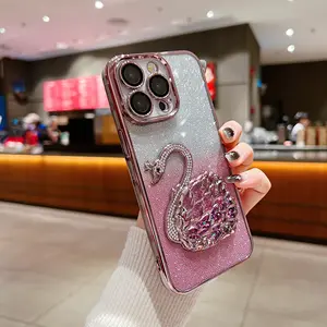 Sang Trọng Sản Phẩm Mới Bling Điện Thoại Di Động Phụ Kiện Cho Iphone15 Pro Long Lanh Trường Hợp Điện Thoại Cho Iphone 15 14 13 12