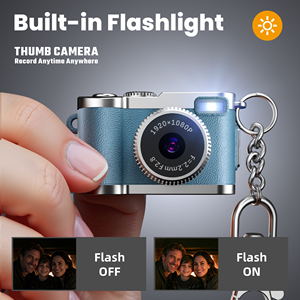 Mini <strong>Camera</strong> 1080P With 0.96' Screen Flashlight <strong>Wide</strong>-angle Lens with Audio Recording Mini Keychain Necklace <strong>Camera</strong> Retro <strong>Camera</strong> - Product Image 3
