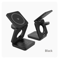 Chargeur sans fil magnétique pliable 3-en-1 modèle G10 pour téléphones et montres
