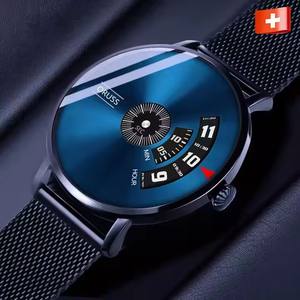 <span class=keywords><strong>ORUSS</strong></span> 862, reloj de cuarzo resistente al agua para hombre, relojes de pulsera de moda informal para estudiantes, correa de malla de aleación, relojes de pulsera de lujo para hombre - Product Image 4