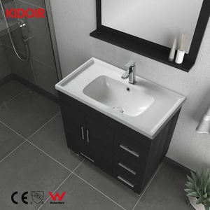 לבן מפעל משולב מתחת לרכוב ארון אמבטיה כיור כיור קרמיקה חתיכה אחת מובנית בארון כיור יד לשטוף - Product Image 4