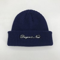 Yukaihe Custom Winter Acryl Beanies met 3D geborduurd logo, cartoon- en karakterafbeelding, puff print beanie muts