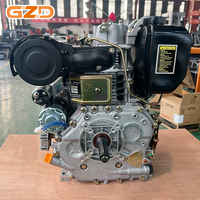 Moteur diesel Changfa 186F refroidi par air, 6,6 kW, 3600 tr/min, injection directe, quatre temps, pour utilisation avec compresseur et rouleau compresseur