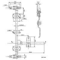 Serrure de porte arrière de camion de fret en acier inoxydable 304, serrure de barre de boîte à outils 27 mm, serrure de porte de camion benne de conteneur maritime Reach RRH070