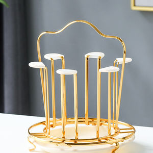 Égouttoir à verres pour salon, support de séchage pour tasses et verres à vin avec plateau de drainage - Product Image 5