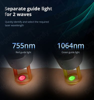 Machine d'épilation au laser NdYAG à double longueur d'onde 755 nm et 1064 nm de haute puissance 3000 W pour danseurs professionnels avec système de refroidissement TEC, stationnaire
