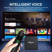 Boîtier TV Android ATV BOX M98 M9 avec système d'exploitation Android 10, interface utilisateur H313, 2 Go de RAM, 8 Go de stockage, Wi-Fi double bande 2,4 G et 5 G avec télécommande vocale Bluetooth, boîtier TV intelligent 4K