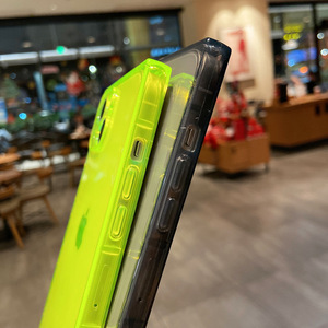 Custodia per telefono in TPU morbido traslucido giallo Neo a tinta unita per <span class=keywords><strong>iPhone</strong></span> 17 Air 16 15 14 13 <span class=keywords><strong>Pro</strong></span> Max, <span class=keywords><strong>cover</strong></span> quadrata effetto cristallo - Product Image 5