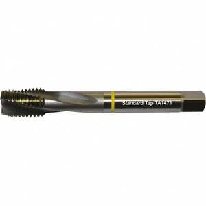 Macho de roscar estándar TA1471 sin recubrimiento, helicoidal de 15 grados para orificios ciegos, tolerancia 6H, machos y terrajas - Product Image 2