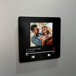 Factory Custom Acrylic Music Fridge Magnet 10x10cm Creative Photo Frame <b>Magnetic</b> Sticker Novelty Gift - Product Image 4