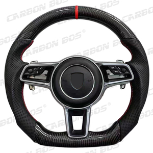 Vente directe d'usine, compatible avec <span class=keywords><strong>Porsche</strong></span> Panamera Cayenne Macan Cayman <span class=keywords><strong>GT4</strong></span> Boxster 718 981 911 GT, volant en fibre de carbone - Product Image 6