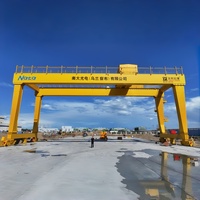 Grue portique à double poutre robuste à fréquence variable intelligente pour l'empilage et la manutention de conteneurs (RMG)