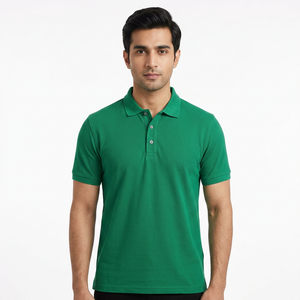 Polo à manches longues personnalisé avec logo brodé ou imprimé, 100 % coton tricoté, motif uni, col à revers, sur mesure - Product Image 1