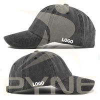 Gorra de Béisbol de 6 Paneles con Visera Curva, Ajustable, de Algodón Lavado Vintage, Personalizable con Logotipo Bordado o Impreso
