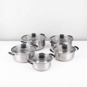 Batterie <span class=keywords><strong>de</strong></span> Cuisine 10 Pièces en Acier Inoxydable pour <span class=keywords><strong>Pot</strong></span> à Soupe, Ensemble <span class=keywords><strong>de</strong></span> Casseroles et Ustensiles <span class=keywords><strong>de</strong></span> Cuisine - Product Image 5
