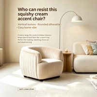 Fauteuil de salon moderne en tissu rembourré, confortable, pour salon, maison, hôtel, vente en gros, OEM