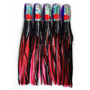 Lot d'appâts pour la pêche à la traîne, set de leurres pour attraper des poissons, yeux rouges, pailletés, ome marque, modèle - Product Image 2