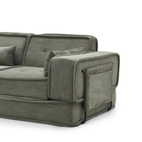 Canapé modulaire convertible de luxe avec tissu anti-plis et conception de compression sous vide pour salon et usage commercial