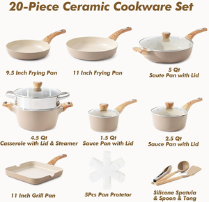 Venta al por mayor Antiadherente Die Cast Juego De Ollas Y Sartens Sartén De Cerámica Cocina Juegos De Utensilios De Cocina - Product Image 2