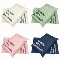 Sacs d'expédition compostables certifiés en gros, sacs postaux biodégradables personnalisés pour l'emballage de vêtements e-commerce