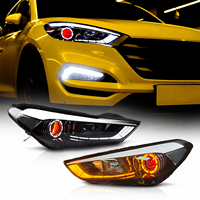 YU GUANG für Hyundai TUCSON 2015-2018 Auto-Zubehör LED-Scheinwerfer Upgrade mit Dämonenaugen Scheinwerfer-Baugruppe