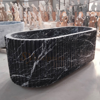 Baignoire autoportante en marbre, baignoire en pierre naturelle à vendre, baignoire en marbre noir magnifique pour salle de bain