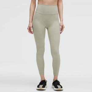 Women's High Waist Sport Pants Seamless Yoga <b>Leggings</b> for Fitness Gym Workout Solid <b>Pattern</b> Spandex/Nylon Elastic Waist Closure - Product Image 1