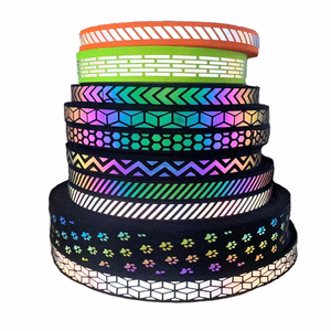printed logo reflective nylon webbing tape strap for clothes garment