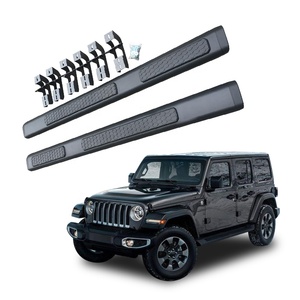 Giao Hàng Nhanh New Custom Logo Hợp Kim Nhôm Cố Định Chạy Ban Side Step Bar Nerf Xe Footstep Cho 2018 + <span class=keywords><strong>Jeep</strong></span> WranglerJL - Product Image 1