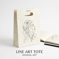 Sac fourre-tout à motifs linéaires, sac écologique d'art contemporain, vente en gros, durable, imprimé minimaliste, sac fourre-tout à motifs linéaires minimalistes