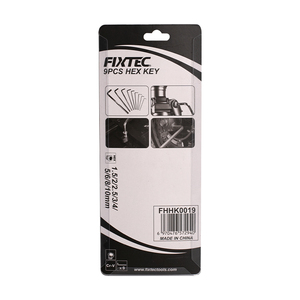 Juego de Llaves Allen Hexagonales FIXTEC de 9 Piezas con Longitud Media FHHK0019 - Product Image 6