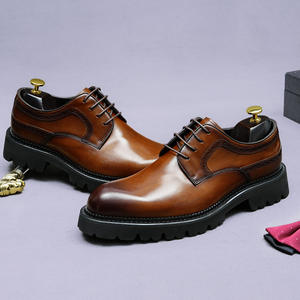 Hecho a mano de alta calidad personalizado hombres zapatos de cuero genuino moda transpirable boda fiesta hombres vestido Casual Oxford zapatos de oficina - Product Image 1