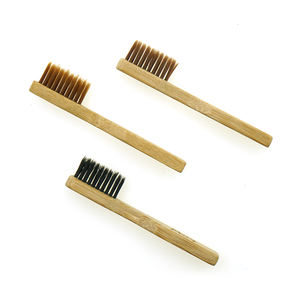 Sikat gigi pegangan kayu, paket keluarga, sikat gigi ukuran Mini 8cm, sikat hewan peliharaan untuk bepergian - Product Image 4