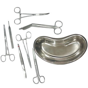 Kit d'instruments chirurgicaux manuels les plus vendus, ciseaux de laboratoire en acier inoxydable, kit chirurgical médical professionnel, ensemble de pansements général - Product Image 3