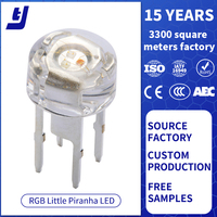 LED TJ RGB Piranha 5mm Super Flux Dip LED 0.2W Ronde Transparente 2.8V-3.4V Angle de Vision 70-90° Fil 100% Or Pur Garantie 2 Ans